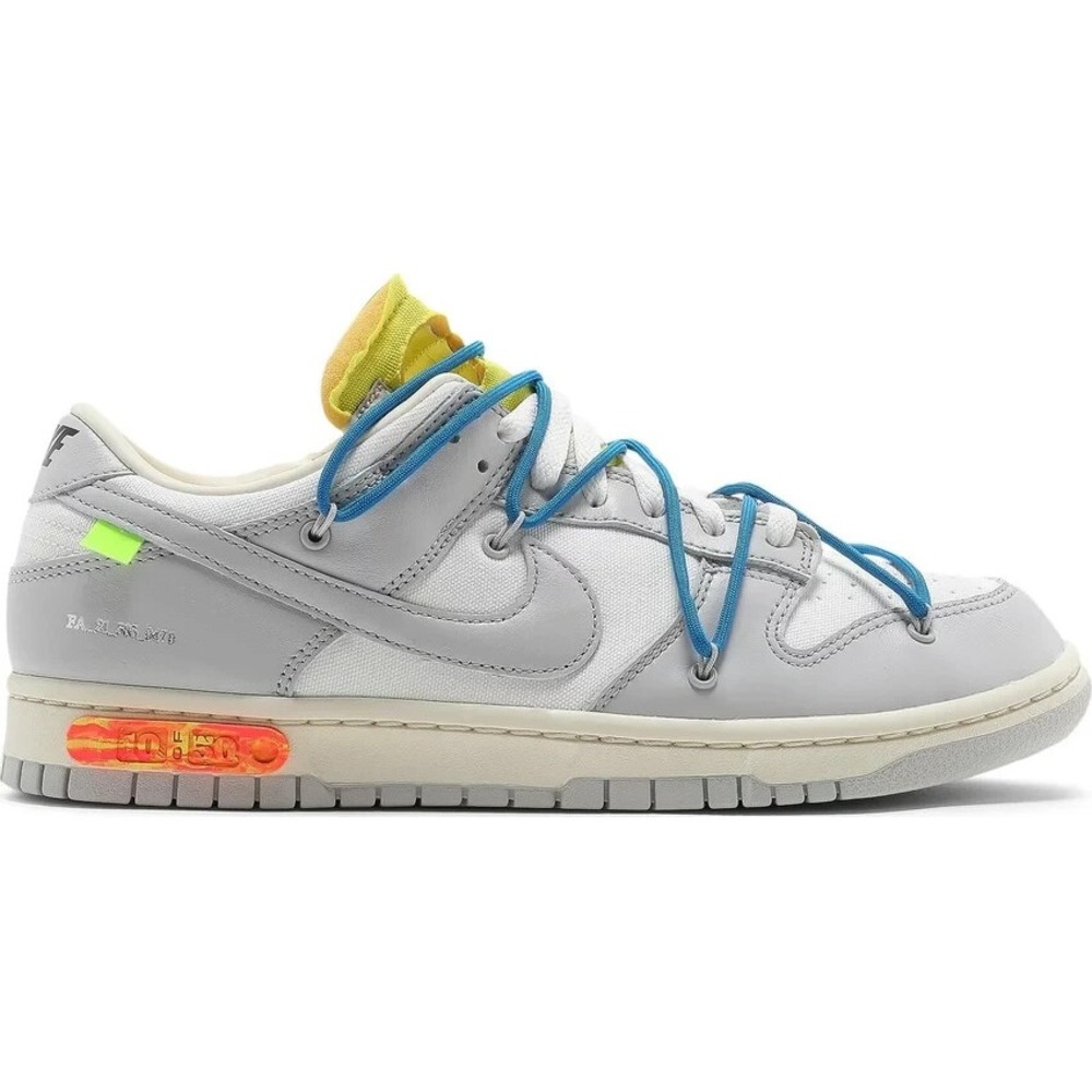 Nike Dunk Low Off-White Lot 10 Mens 9.5 White New Broken Zip Tie DJ0950-108